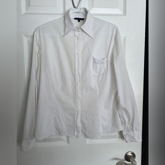 Trussardi Tops - Trussardi White Casual Button Down Shirt